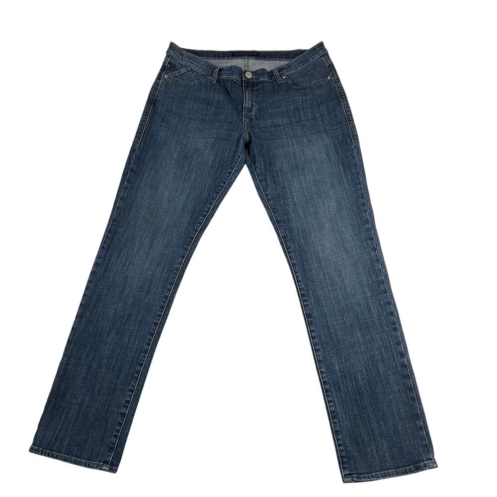Rock & Republic Mid Rise Berlin Straight Leg Jeans Size 16 Casual Minimalist Y2K